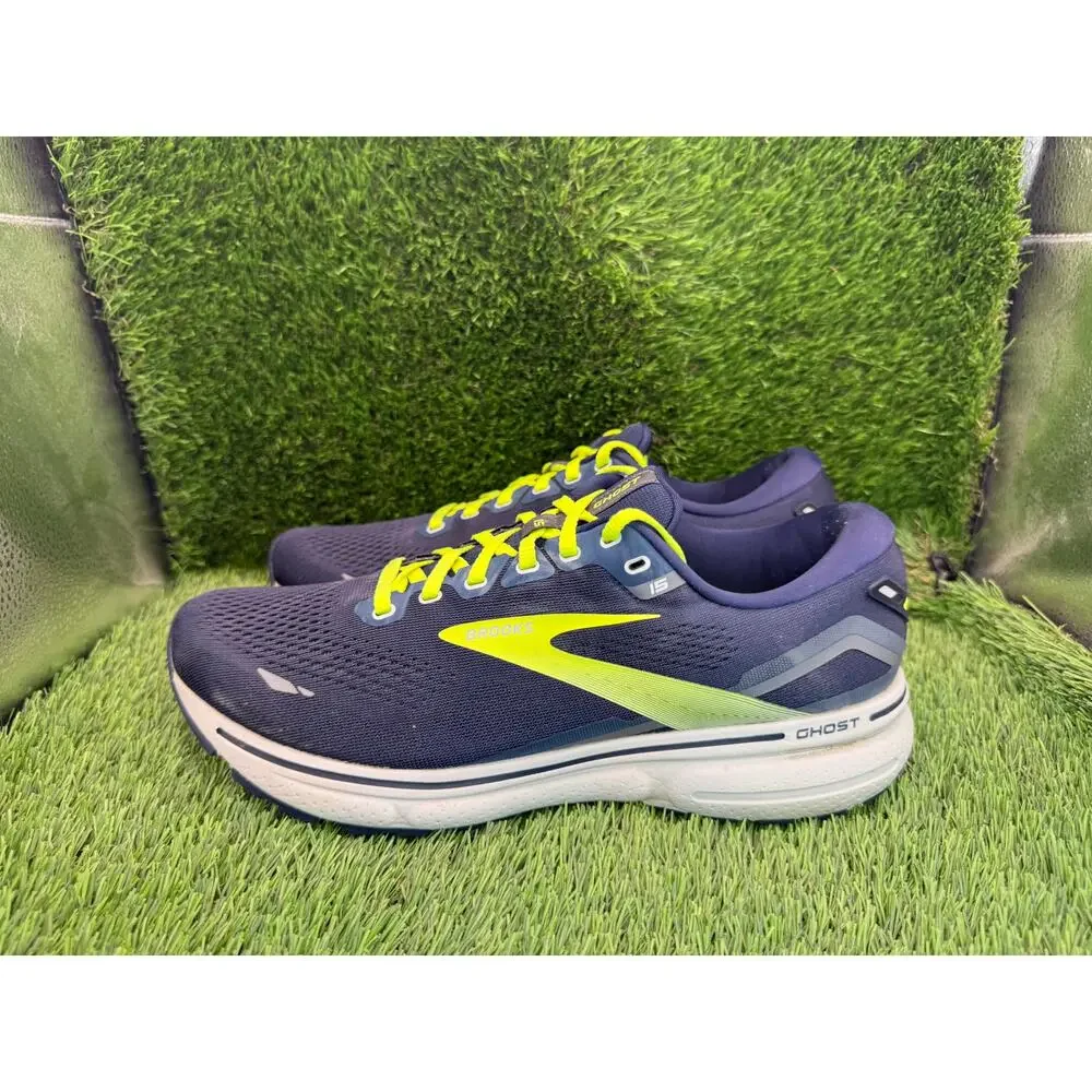 Brooks Ghost 15 1103931D429 Athletic Sneaker Men's 10D Blue Mesh Running Sports